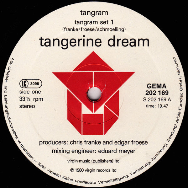 Tangerine Dream : Tangram (LP, Album)