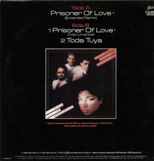 Miami Sound Machine : Prisoner Of Love (Extended Remix) (12", Maxi)