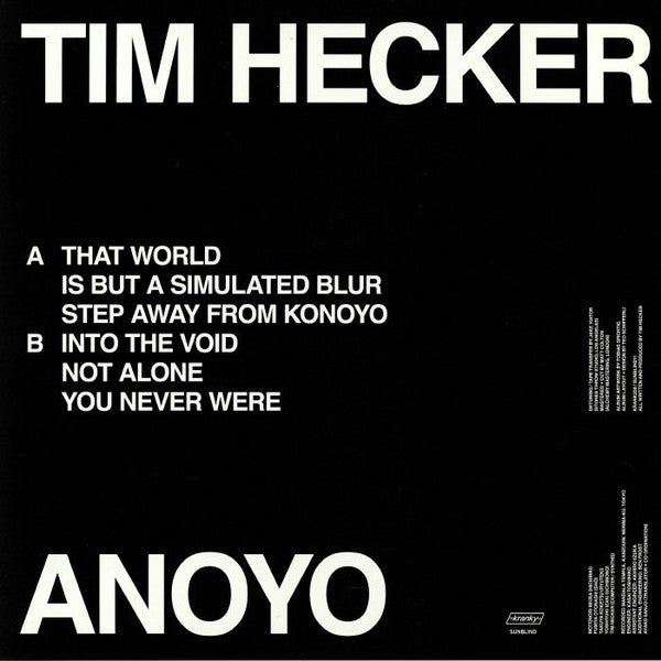 Tim Hecker : Anoyo (LP, Album)