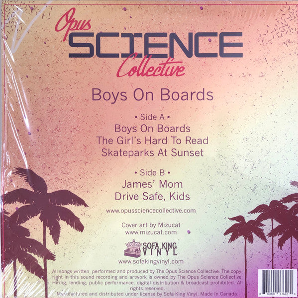 Opus Science Collective : Boys On Boards (12", EP, Ltd, Blu)