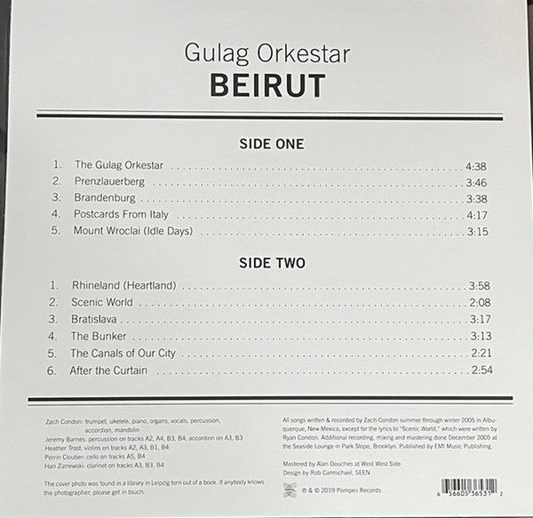 Beirut : Gulag Orkestar (LP, Album, RE)