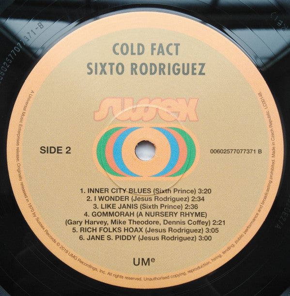 Sixto Rodriguez : Cold Fact (LP, Album, RE, RM)