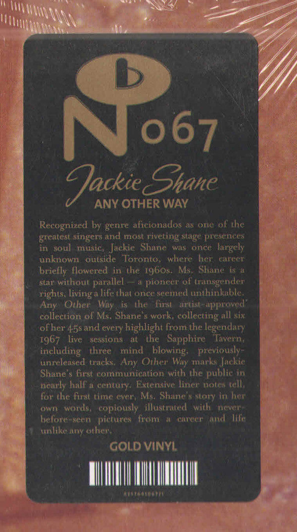 Jackie Shane : Any Other Way (2xLP, Album, Comp, Gol)