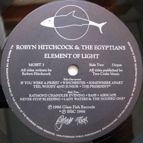 Robyn Hitchcock & The Egyptians : Element Of Light (LP, Album)