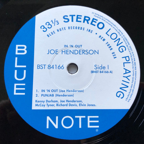 Joe Henderson : In 'N Out (LP, Album, RE, 180)