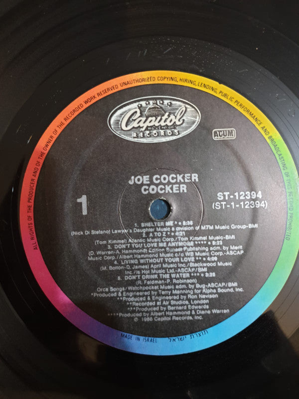 Joe Cocker : Cocker (LP, Album)