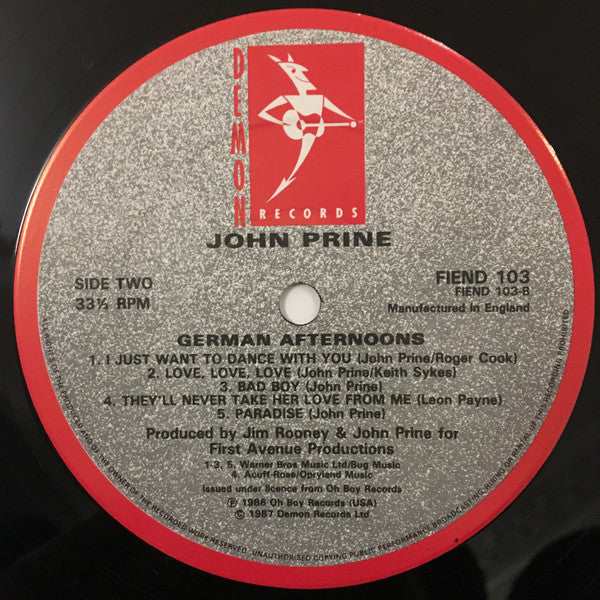 John Prine : German Afternoons (LP, Album)