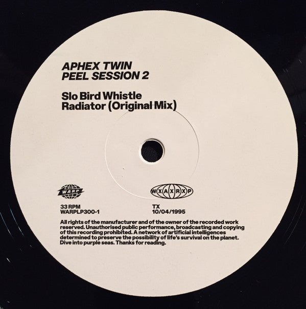 Aphex Twin : Peel Session 2 TX 10/04/95 (12", EP)