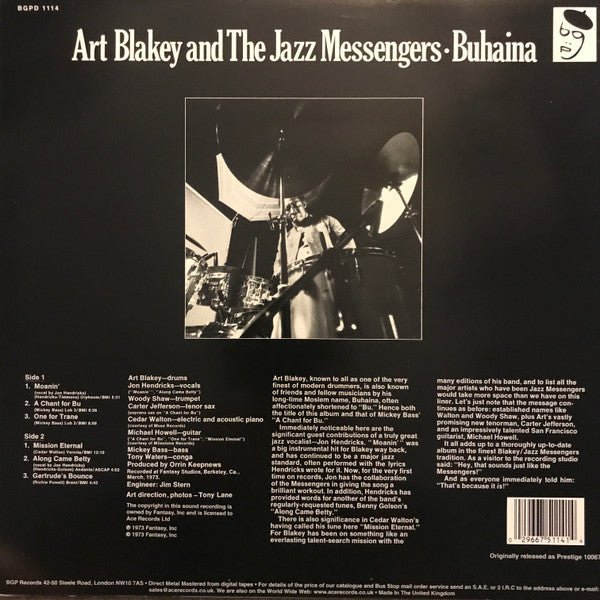 Art Blakey & The Jazz Messengers : Buhaina (LP, Album, RE)