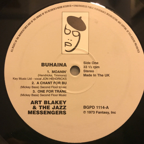 Art Blakey & The Jazz Messengers : Buhaina (LP, Album, RE)