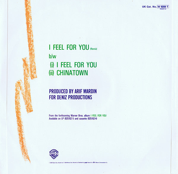 Chaka Khan : I Feel For You (12", Single)