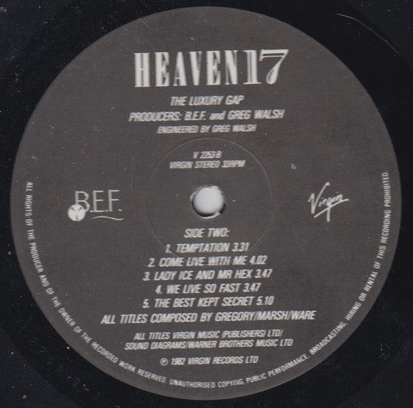 Heaven 17 : The Luxury Gap (LP, Album)