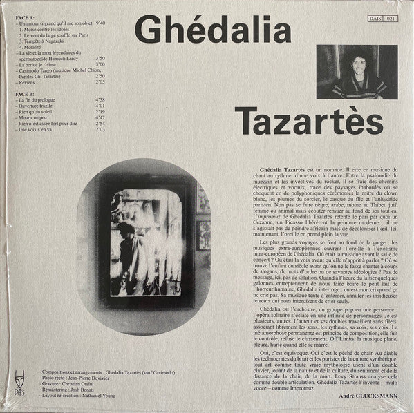 Ghédalia Tazartès : Diasporas (LP, Album, Ltd, RE, RM, Cle)