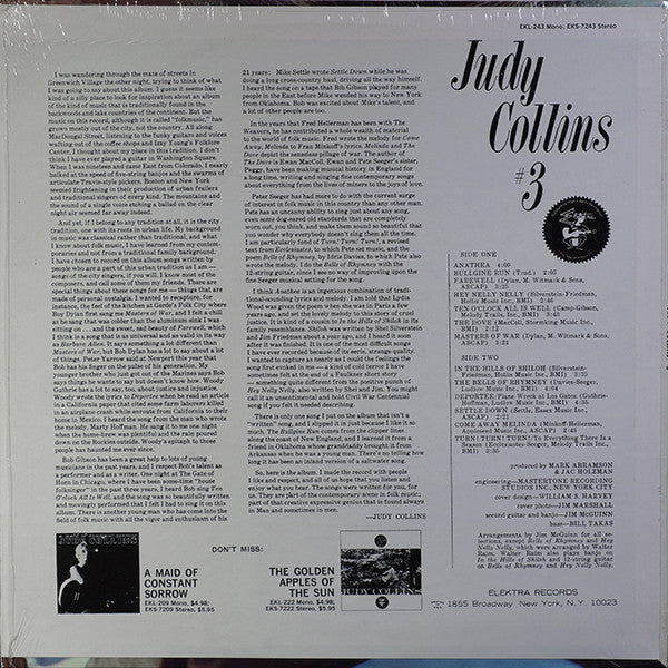 Judy Collins : Judy Collins #3 (LP, Album, RP)