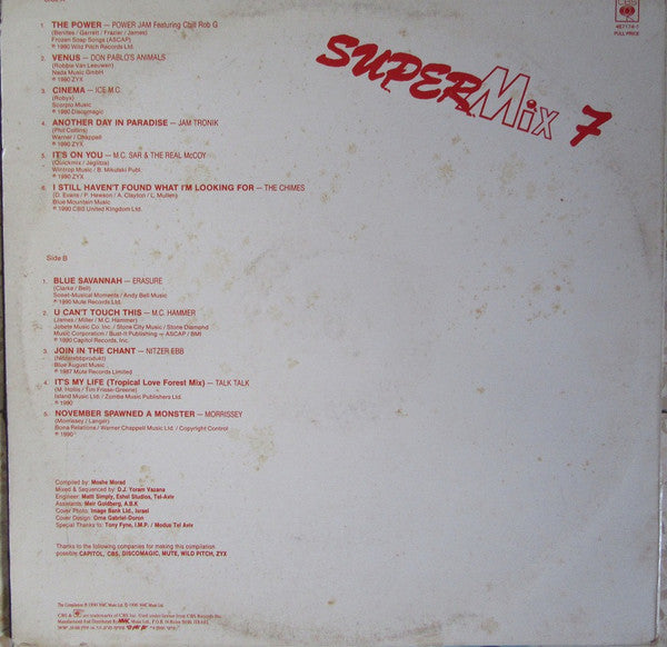 Various : SuperMix 7 (Summer '90 Hits) (LP, Comp, Mixed)