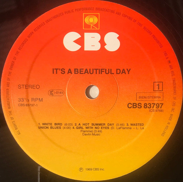 It's A Beautiful Day : It's A Beautiful Day (LP, Album, RE, Gat)