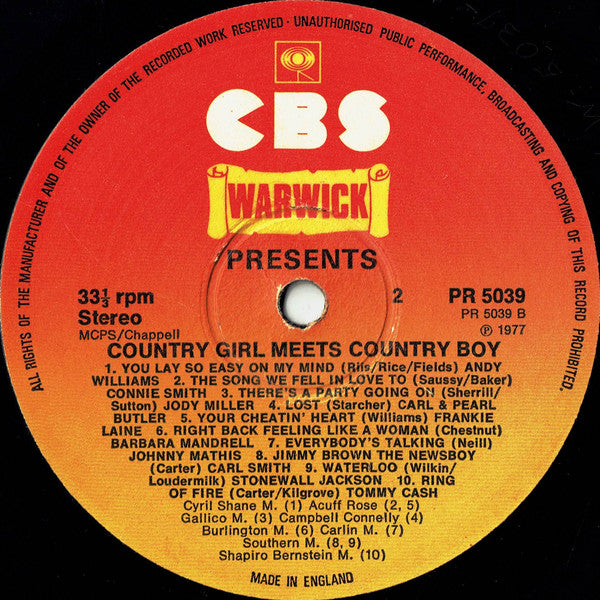 Various : Country Girl Meets Country Boy (LP, Comp)