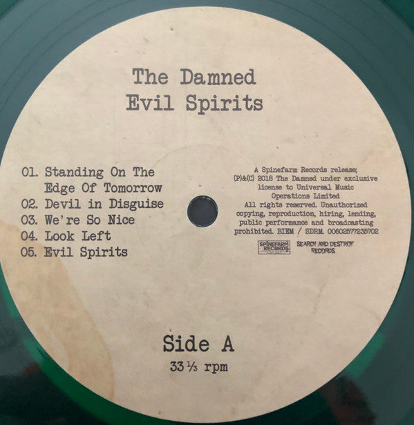 The Damned : Evil Spirits (LP, Album, RE, Gre)