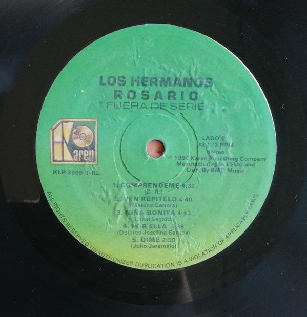 Los Hermanos Rosario : Fuera De Serie! (LP, Album)