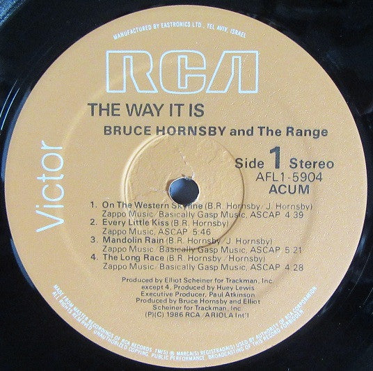 Bruce Hornsby And The Range : The Way It Is (LP, Album, RE)