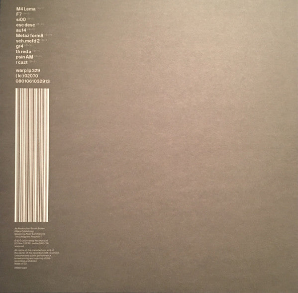 Autechre : SIGN (2xLP, Album)