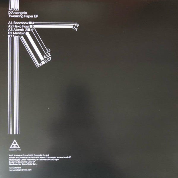 D'Arcangelo : Tweaking Paper EP (12")