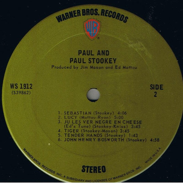 Paul Stookey* : Paul And (LP, Album, Ter)