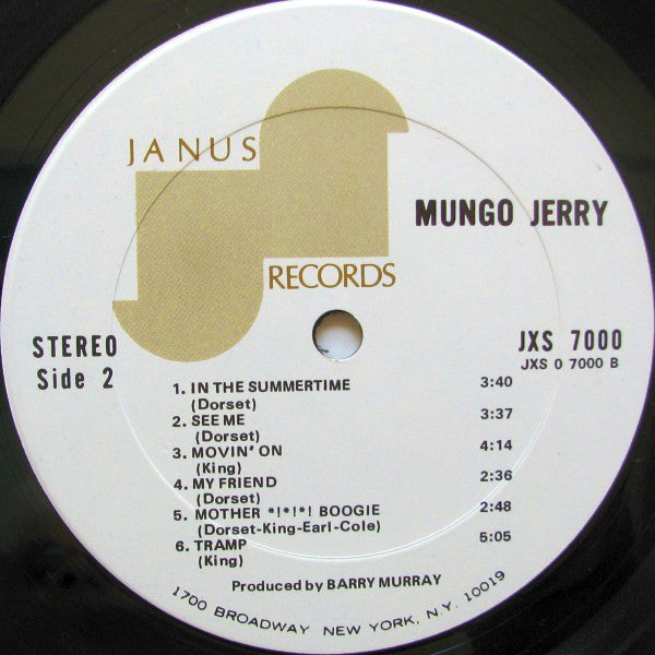 Mungo Jerry : Mungo Jerry (LP, Album, Uni)