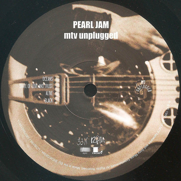 Pearl Jam : MTV Unplugged (LP, Album, Ltd, RP)