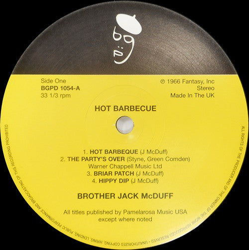Brother Jack McDuff : Hot Barbeque (LP, Album, RE)