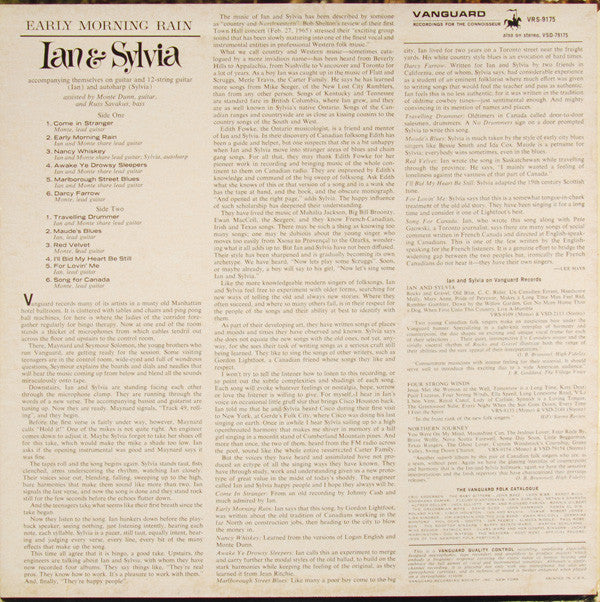 Ian & Sylvia : Early Morning Rain (LP, Album, Mono)