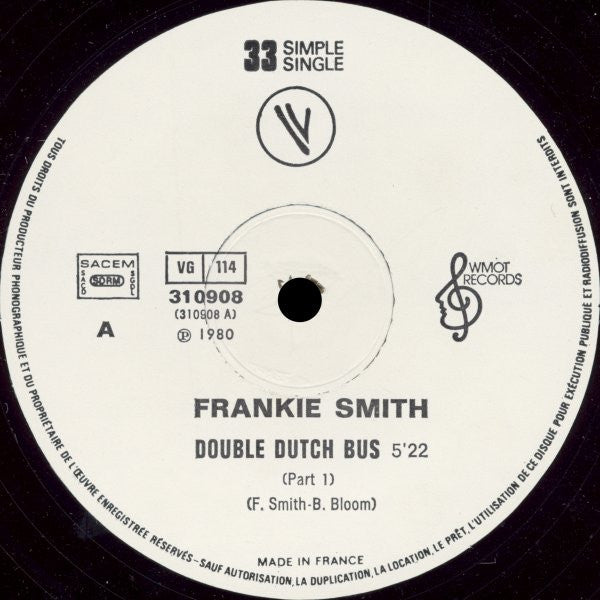 Frankie Smith : Double Dutch Bus (Part 1 & 2) (12", Single, Ltd)