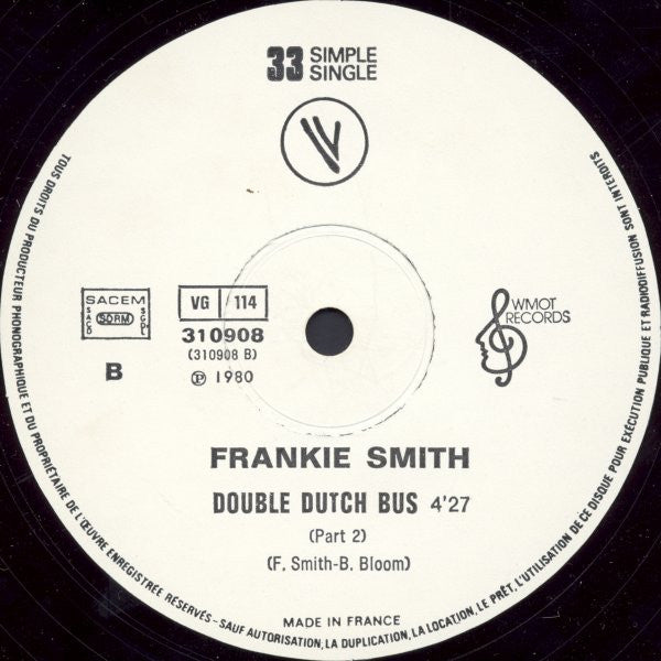 Frankie Smith : Double Dutch Bus (Part 1 & 2) (12", Single, Ltd)