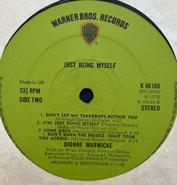 Dionne Warwick : Just Being Myself (LP)