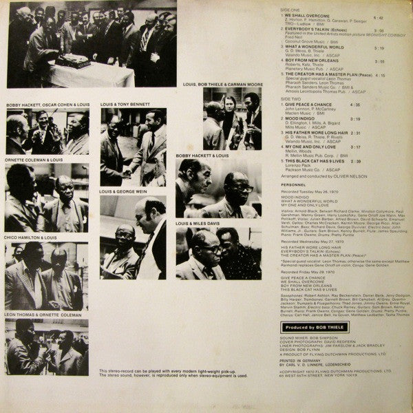 Louis Armstrong : Louis Armstrong And His Friends (LP, Album, Gat)