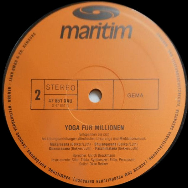 Okko Bekker : Yoga Für Millionen (LP, Album, RE)