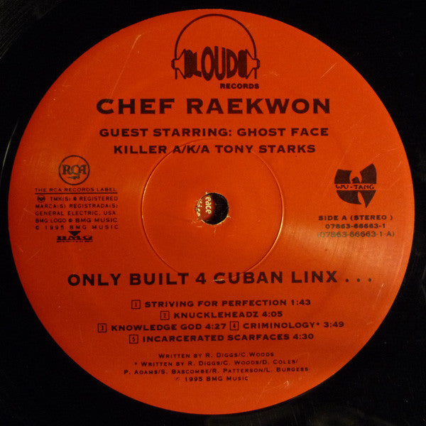 Chef Raekwon* Guest Starring: Ghost Face Killer* A/K/A Tony Starks : Only Built 4 Cuban Linx... (2xLP, Album)