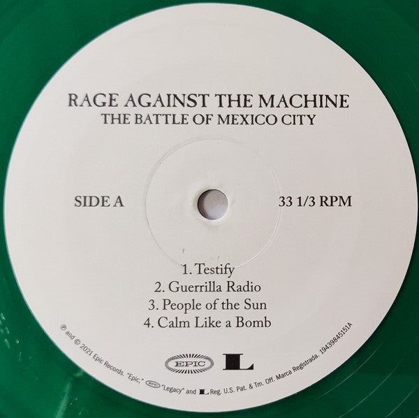 Rage Against The Machine : The Battle Of Mexico City (Album, RE + LP, Gre + LP, Red)