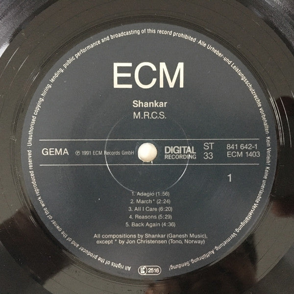 Shankar : M.R.C.S. (LP, Album)