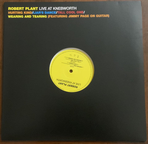 Robert Plant : Live At Knebworth (12", EP, Yel)