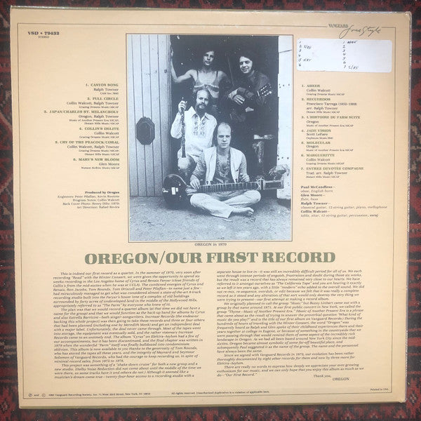 Oregon : Our First Record (LP, Album)