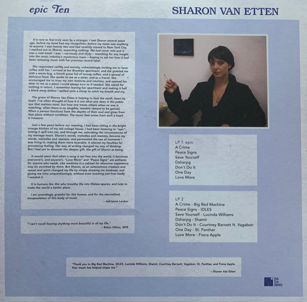 Sharon Van Etten : Epic Ten (2xLP, M/Print, Blu + LP, M/Print, Ora + Album, RE)