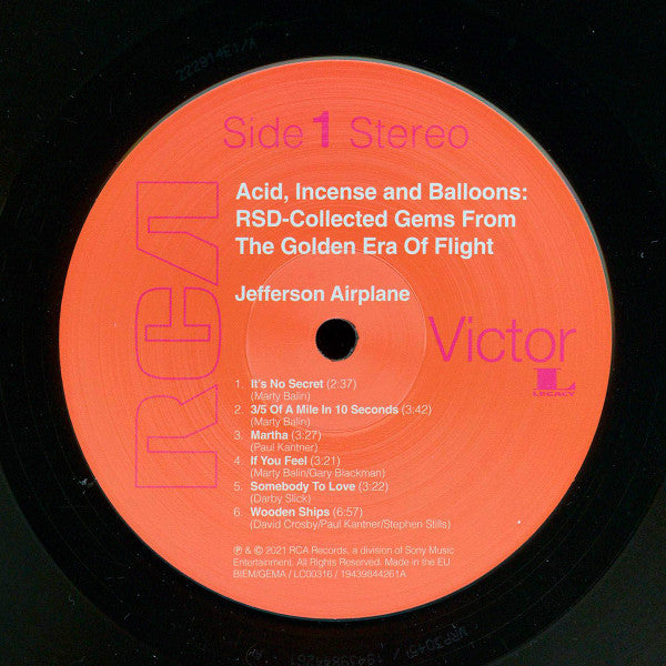 Jefferson Airplane : Acid, Incense And Balloons: RSD - Collected Gems From The Golden Era Of Flight (LP, Comp, Ltd)