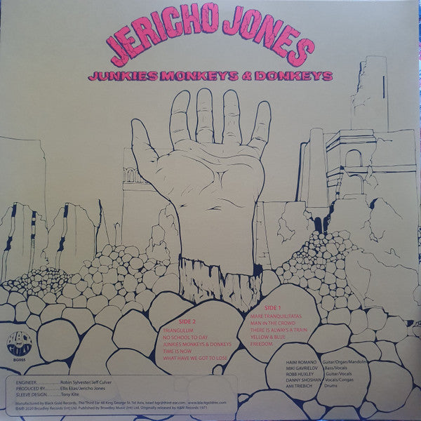 Jericho Jones (2) : Junkies Monkeys & Donkeys (LP, Album, Ltd)