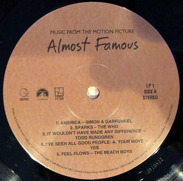 Various : Almost Famous (Music From The Motion Picture) (2xLP, Album, Comp, RE)