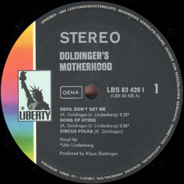 Doldinger's Motherhood* : Motherhood (LP, Album)