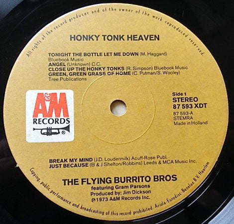 The Flying Burrito Bros Featuring Gram Parsons : Honky Tonk Heaven (2xLP, Comp, Gat)