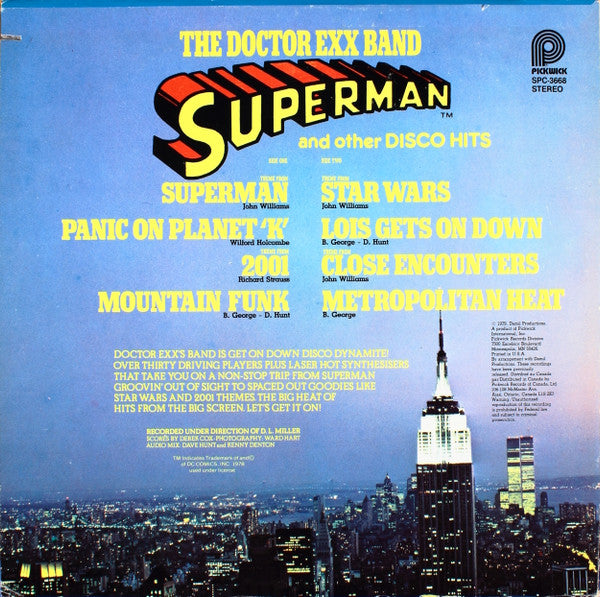 The Doctor Exx Band : Superman And Other Disco Hits (LP, Album)