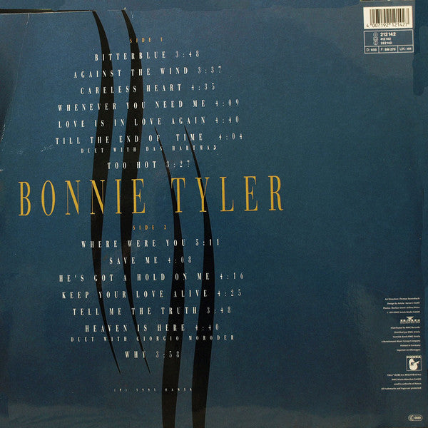 Bonnie Tyler : Bitterblue (LP, Album)