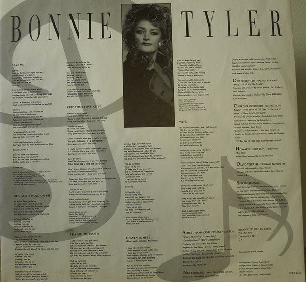 Bonnie Tyler : Bitterblue (LP, Album)